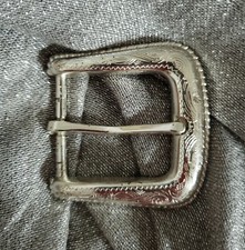 Vintage NOCONA Silver Tone Ornate Western Style 2" Belt Buckle Fast Shipping