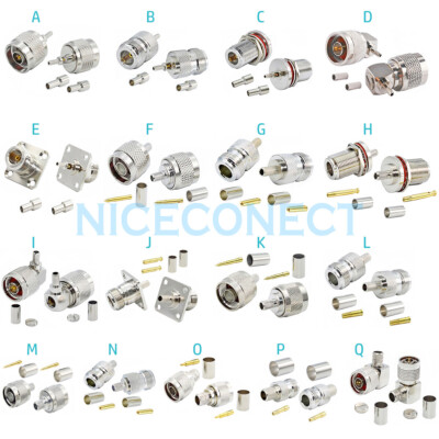 1x N Male Female Connector For RG174 RG316 RG58 LMR240 RG5 RG6 RG8 LMR400 Cable