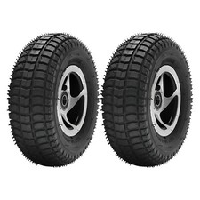 2pc 9x3.50-4 Front Wheel Tire Rim 15mm Bearing Electric ATV Wheelchair Transaxle