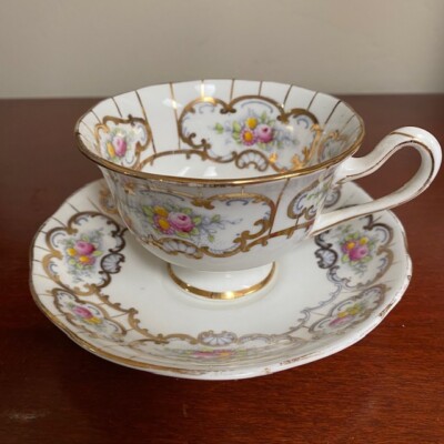 Vtg ROYAL ALBERT Bristol Tea Cup and Saucer Bone China England 1930s RARE