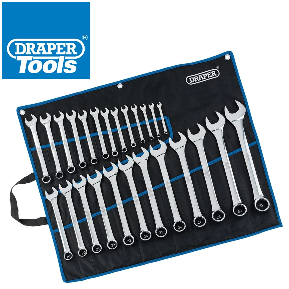 Draper 97918 Combination Spanners 25pc Set Metric Wrenches 6-32mm 12 Point Ring - Image 4 of 4