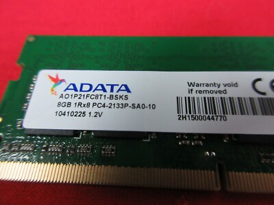 ORIGINAL ADATA 1Rx8 PC4-2133P 8GB RAM MEMORY AO1P21FC8T1-BSKS | eBay
