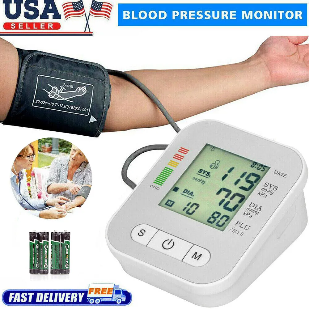 Automatic Upper Arm Blood Pressure Monitor - Digital BP Cuff - Home Use -  Fits 8