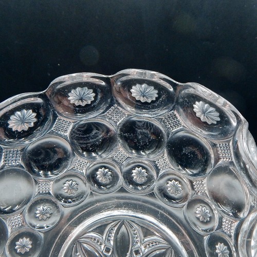 Co-Operative Flint Imperial Jeweled Moon & Stars Folded Bowl Relish Banana EAPG - Picture 12 of 14