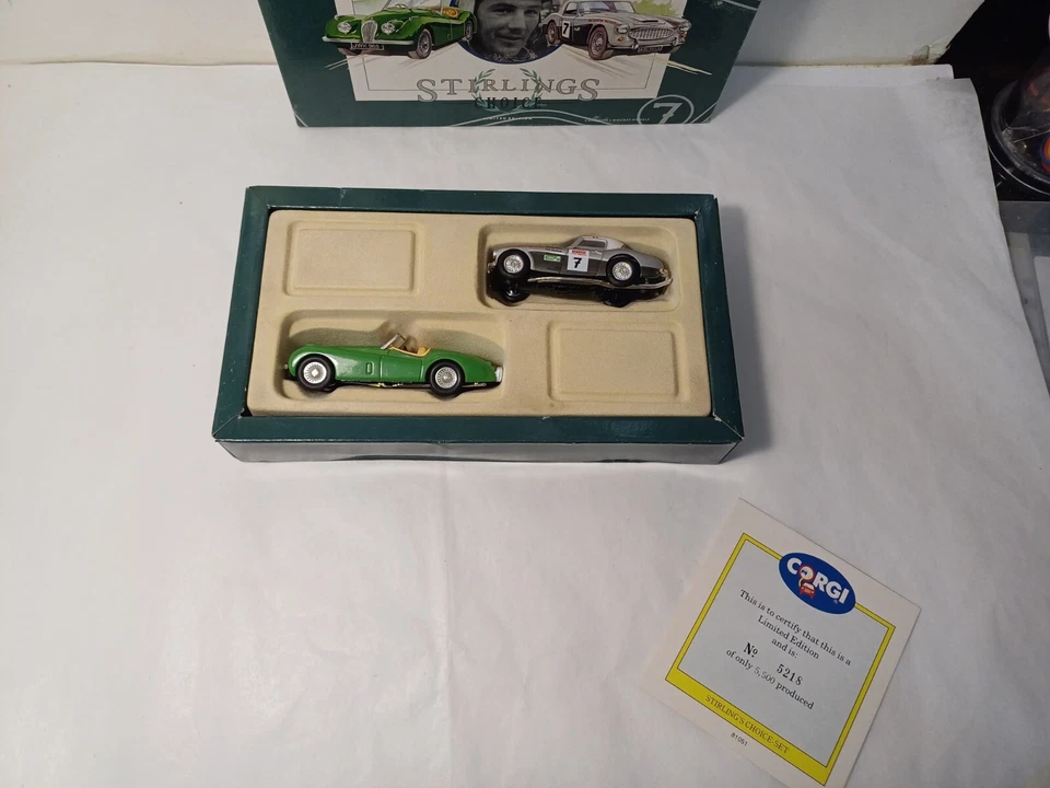 Corgi 97681 Stirling's Choice 2 Pce Set Jaguar XK120 & Austin Healey 3000 - Image 3 of 4