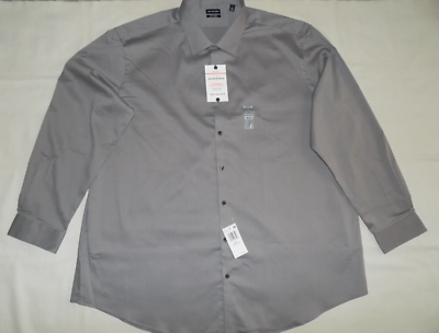 Van Heusen Men's Tall Fit Extreme Stain Defense Dress Shirts Steel 20 35/36  4XL | eBay