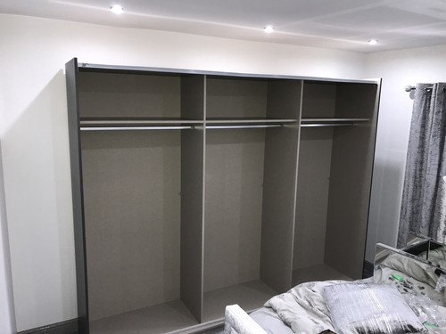 Rauch Korbach Metallic Grey Stone Grey 218CM 2 Sliding Door Wardrobe - Picture 2 of 9