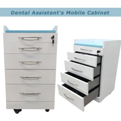 4 Layers Stainless Storage Cabinet SideCabinet Mobile Cart Office Locker