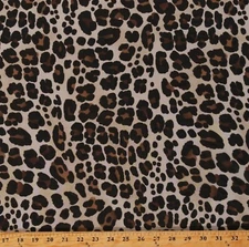 Sheer Leopard Print Jungle Animal Skin Cream/Brown Fabric by the Yard D254.29