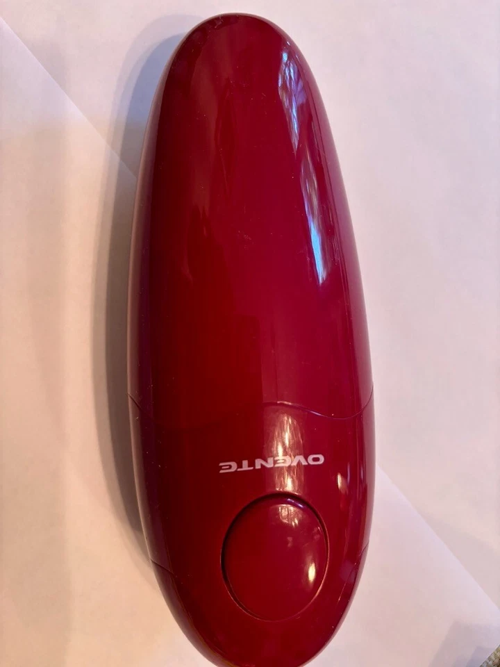 Abridor de latas eléctrico, Ovente, pilas no incluidas, usado solo una vez, rojo Foto 2 de 4