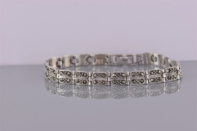 Victoria Townsend DBJ Sterlingsilber Marcasit Klappplatte 925 Armband 7''