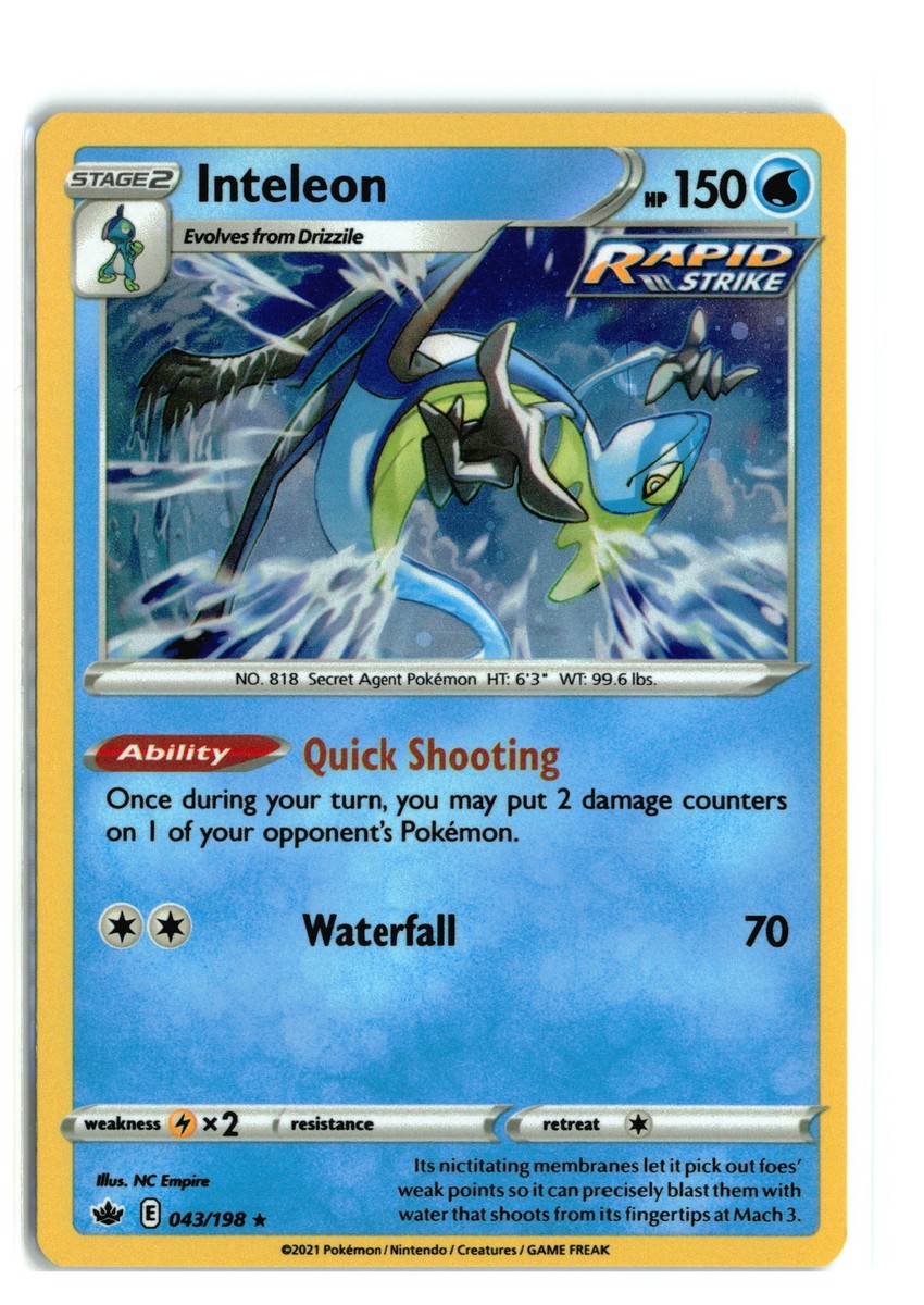 Inteleon 043/198 Chilling Reign Cosmos Holo Pokemon TCG NM-LP | eBay