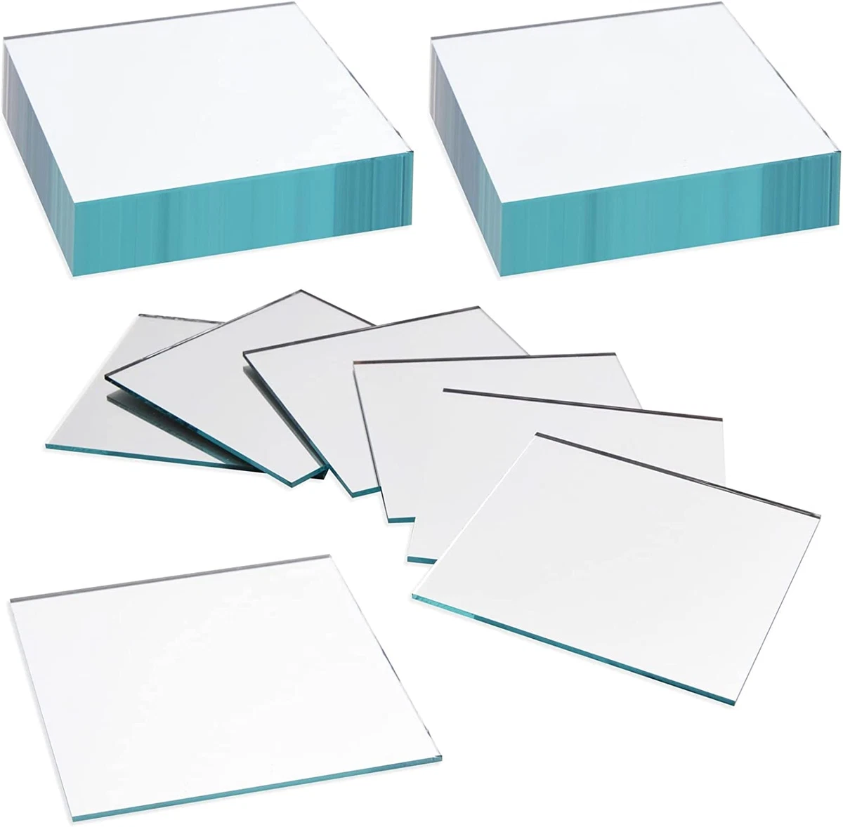 50 Pack Square Mirror Tiles, 3 Inches Small Glass Mirrors for Crafts, DIY  Projec