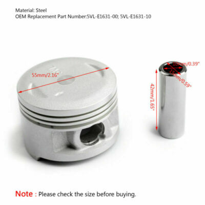 5VL-E1631-00 Bore Size 55mm Piston Kit Fits Yamaha YBR125 YBR 125
