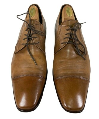 HARRY ROSEN MADE IN ITALY MENS SIZE 42 US 11/11.5 BROWN LEATHER CAP TOE  SHOES | eBay