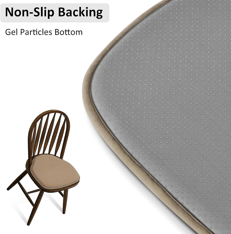 Windsor Chair Cushions Farmhouse Seat Cushion for Kitchen Chairs Brown