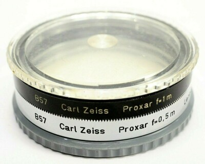 Carl Zeiss Proxar f1m y f0.5m con caja - Sales de Plata