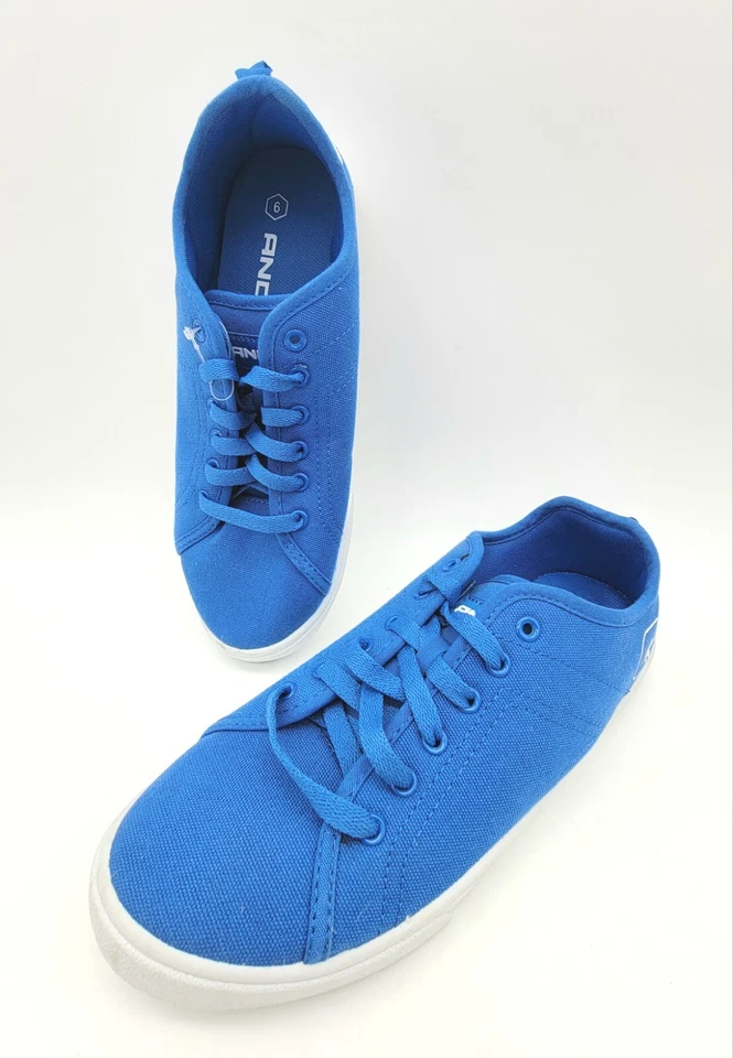Tenis And1 para niños jóvenes talla 6/mujeres 7 azul real con cordones de lona Foto 2 de 4