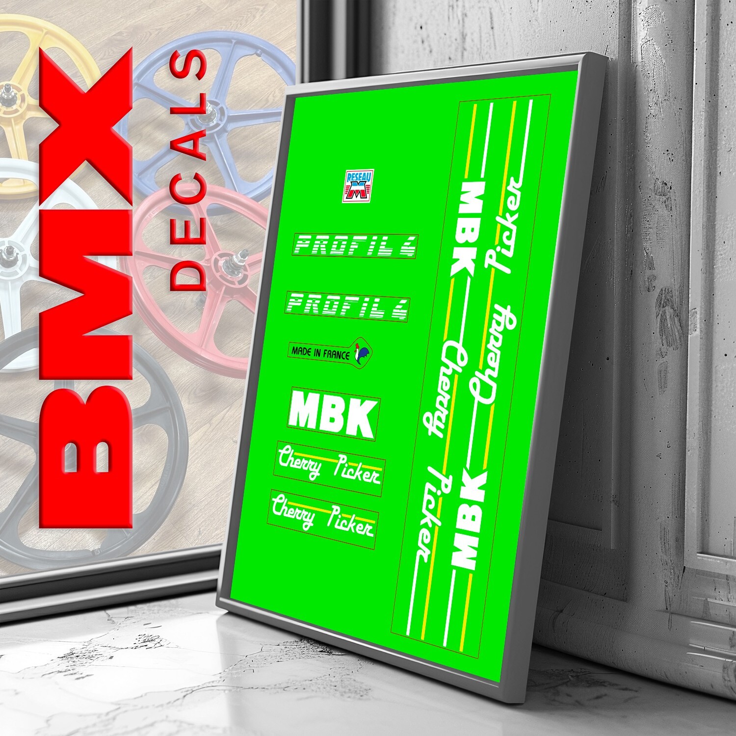 Stickers MBK CHERRY PICKER pour revivre l'ambiance des pistes BMX Vintage