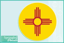 NEW MEXICO STATE FLAG ROUND Vinyl Decal Car Truck Window Sticker CUSTOM SIZES