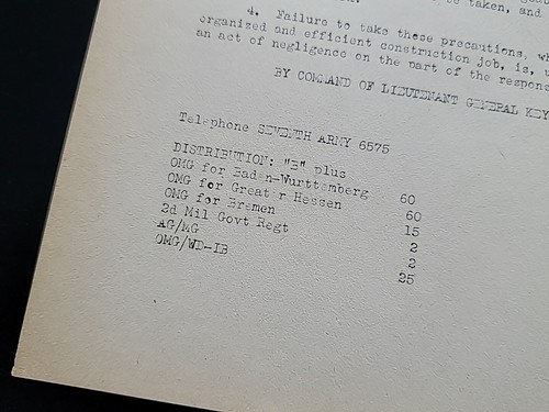 1945 Allemagne WWII Armée Américaine Guerre Militaire Document Troupe Dommages À - Photo 11 sur 16