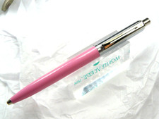 Sheaffer Sentinel Retractable Ball Point Pen Pink Barrel Chrome Cap Black Ink