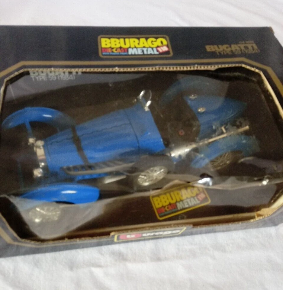 Bugatti Type 59 (1934) 1:18 Burago cod.3005 vintage - Immagine 2 di 4