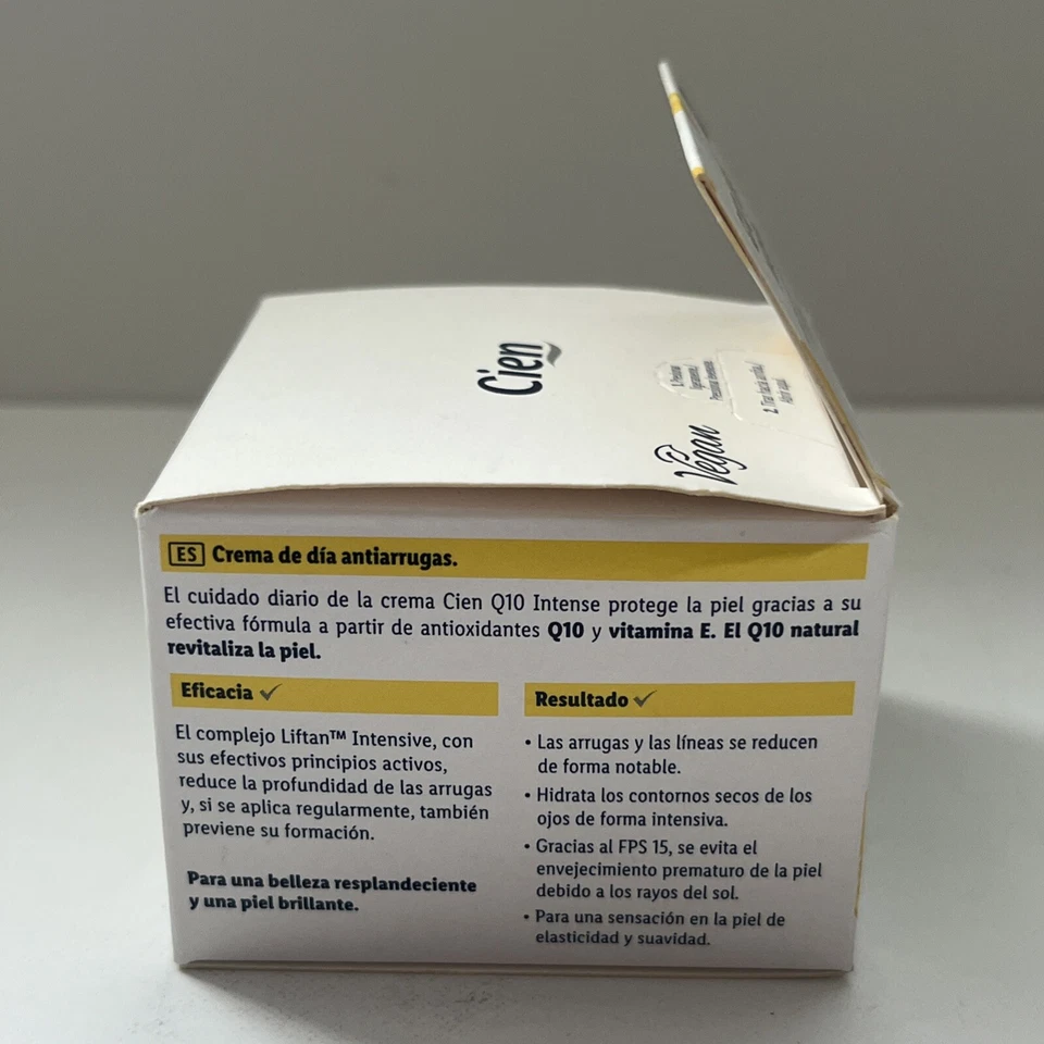 Cien Q10 Crema Intensa Para Todo Tipo de Piel Antiarrugas Hidratación 24H 50ml Nueva Foto 4 de 4