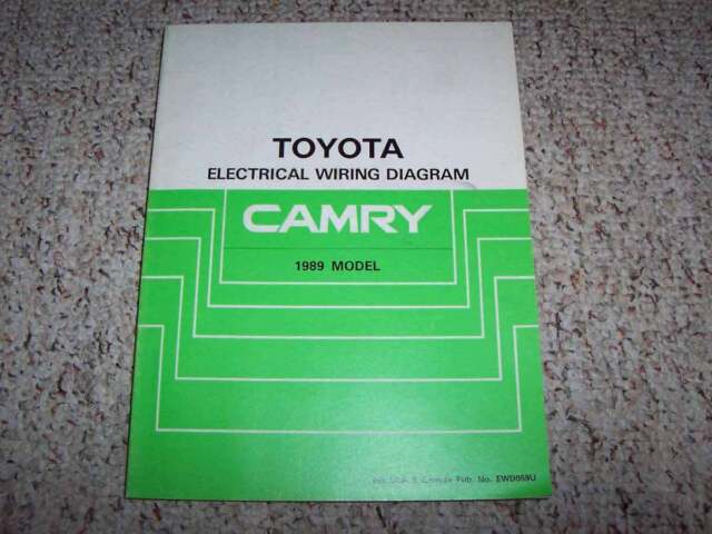 1989 Toyota Camry Electrical Wiring Diagram Manual STD DX Deluxe LE All