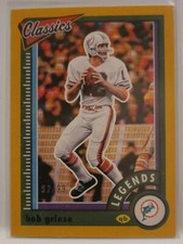 2022 Panini Classics Legends Timeless Tributes Gold 92/99 Bob Griese #130 HOF