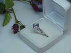 Vintage DQ QVC Sterling Solitaire 4.00ct Crystal Ring Ornate Band Sz 10 3.9Grams — photo 2