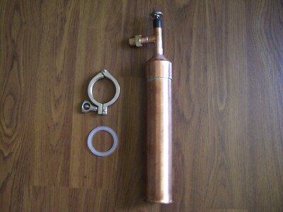 Beer Keg Kit Moonshine Still Head 1 ft column 2'' x 1/2 Copper tri clamp w/union 