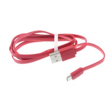 RED 6FT LONG USB CABLE FAST CHARGER POWER WIRE FLAT CORD For PHONES  TABLETS