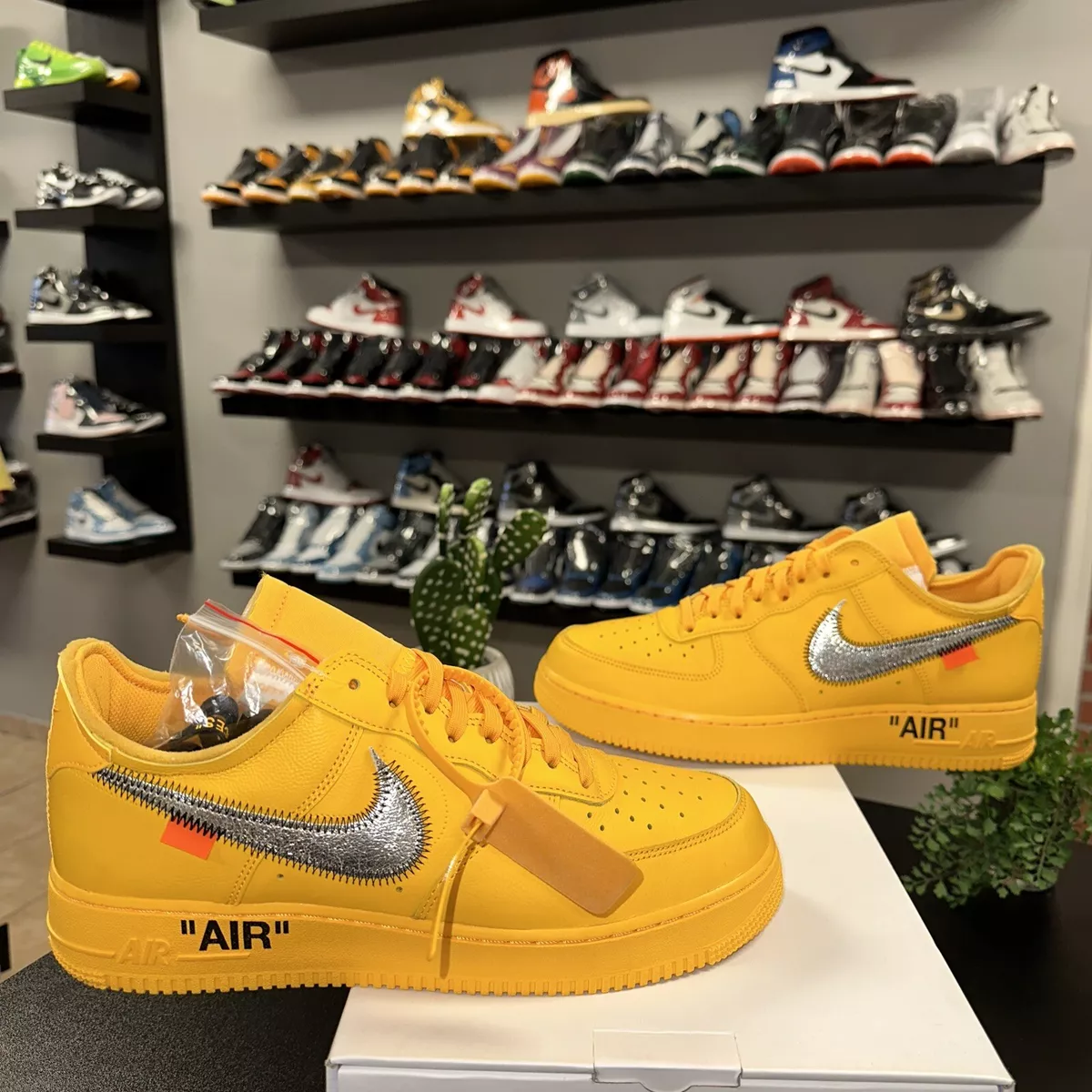 Nike Air Force 1 Low OFF-WHITE “University Gold Lemonade ICA” - Men’s Size  10.5