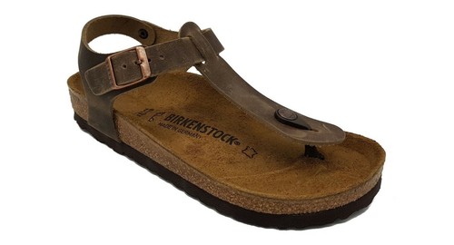 Birkenstock Kairo Tabacco Brown Fettleder Damen Zehentrenner Sandale Normal - Photo 1/7