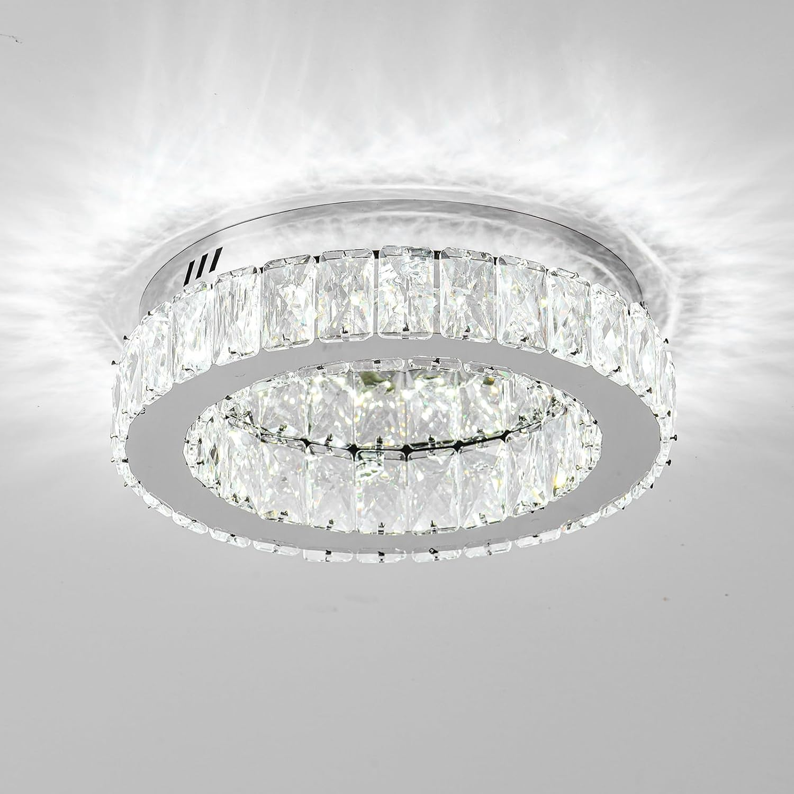 Modern Crystal LED Ceiling Light, 11.8