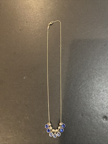 Alex and Ani Sterling Silver 925 Crystal Infusion Indigo Mirage Necklace