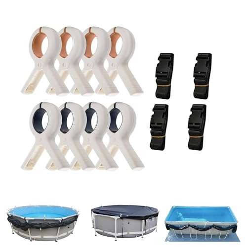 SIHAIAN Pool Cover Clip Kit and Pool Cover  Assorted colors , sizes