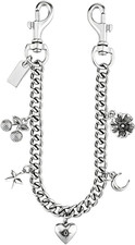 Purse Charms for Handbags, Silver Decorative Bag Chain Keychain, Cute Hanging Or