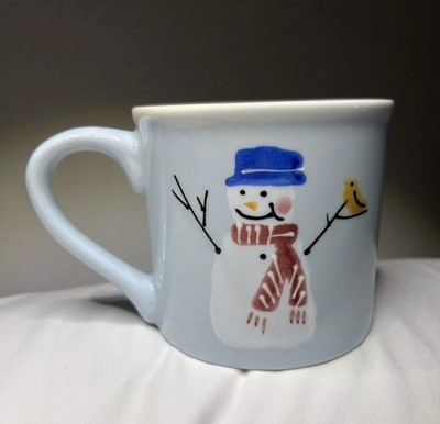 Hartstone Pottery Snowman Winter Christmas Coffee Tea Cocoa Mug Cup 14oz USA (D)