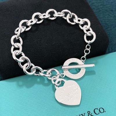 Tiffany & Co Chunky Chain Bracelet In Silver 925 Return to Heart