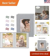 2 Pack Photo Album 4x6 Pictures, Small Linen Slip-in Photo Albums Book for 80...