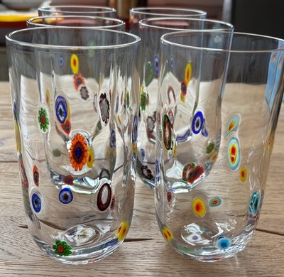 Millefiori Leonardo Wasser-/Saftglas guter Zustand Stückpreis