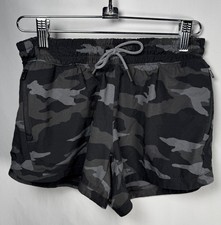 Athleta Girl All Play 3" Shorts Black Gray Camo Active Size Large L 12 Kids