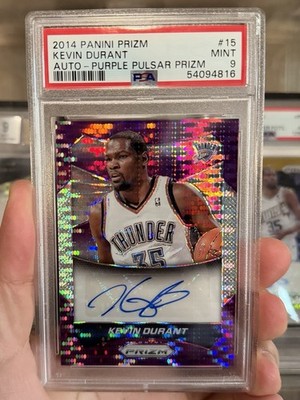 2014 Panini NBA Prizm /25 Kevin Durant Purple Pulsar Auto Signature Autograph
