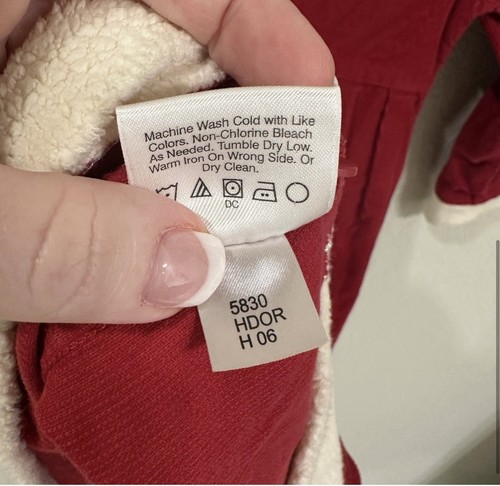 Hanna Andersson Red Christmas Corduroy Snowflake Holiday Dress Size 5 - Picture 5 of 7