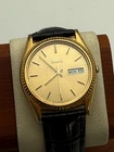 Seiko 7N82-8A00 Quartz Gold President-Style Watch  Fluted Bezel
