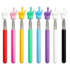 Miokun 8 Pieces Telescopic Teacher Pointer Finger Stick for 8 Colors