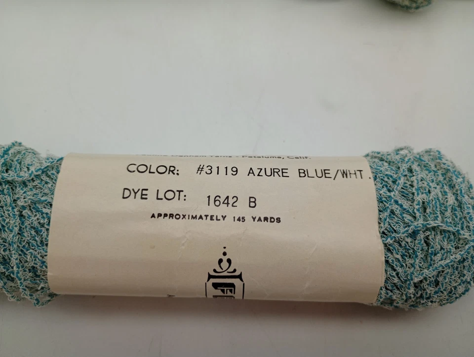Lot of 10 Pauline Denham Feather Frost Dress Yarn Wool Blend Azure Blue #3119 - Image 3 of 4