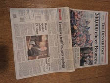 Denver Broncos Vintage Denver Post  Newspaper 2/2/1999 SB Champs
